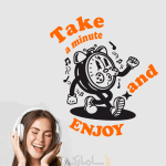 take a minute برچسب دیواری