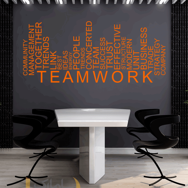 برچسب دیواری تیم ورک نوشتاری