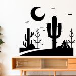 برچسب دیواری کاکتوس بیابانی