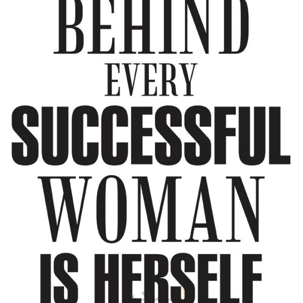 برچسب دیواری انگیزشی behind successful woman