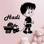 برچسب اتاق کودک طرح کامیون