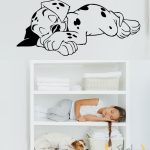 برچسب دیواری سگ خوابیده