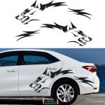 برچسب گلگیر ماشین طرح گرگ خشمگین