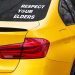 برچسب ماشین respect your elders