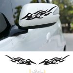 برچسب آینه بغل طرح آتش