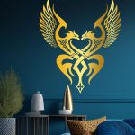 برچسب دیواری طرح اژدها