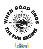 برچسب ماشین آفرودی when road ends the fun begins