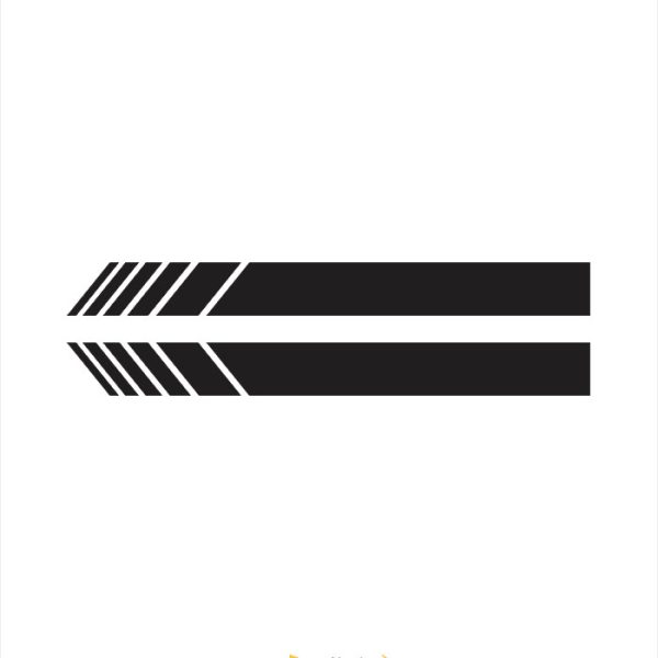 برچسب آینه بغل طرح مستطیل دنباله دار