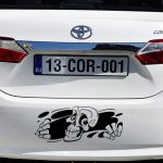 برچسب ماشین طرح چشم (اسکلت)