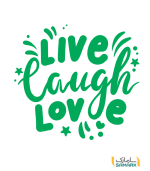 برچسب انگیزشی live laugh love (زندگی کن، بخند، عشق بورز)