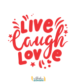 برچسب انگیزشی live laugh love (زندگی کن، بخند، عشق بورز)