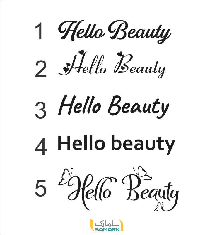 برچسب سالن زیبایی Hello Beauty