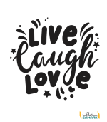 برچسب انگیزشی live laugh love (زندگی کن، بخند، عشق بورز)