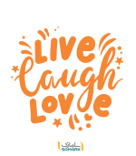 برچسب انگیزشی live laugh love (زندگی کن، بخند، عشق بورز)
