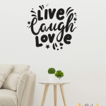 برچسب انگیزشی live laugh love (زندگی کن، بخند، عشق بورز)