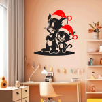 برچسب دیواری تام و جری 3 (کریسمس)