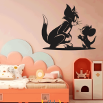 برچسب دیواری تام و جری 1