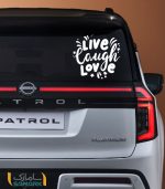 برچسب انگیزشی live laugh love (زندگی کن، بخند، عشق بورز)