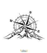 برچسب و استیکر آفرودی کد 4 (قطب نما و کوهستان)