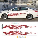 برچسب بدنه خودرو طرح آتش 1