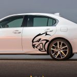 برچسب گلگیر طرح گربه جهنمی Hellcat (پک دوتایی)