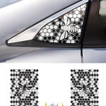 برچسب شیشه لچکی ماشین طرح لانه زنبوری 1