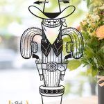 برچسب گلفروشی (کاکتوس کابویی)