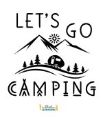 برچسب آفرودی طرح کمپ lets go to camping