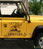 برچسب آفرودی طرح کمپ lets go to camping