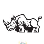 استیکر آفرودی طرح کرگدن