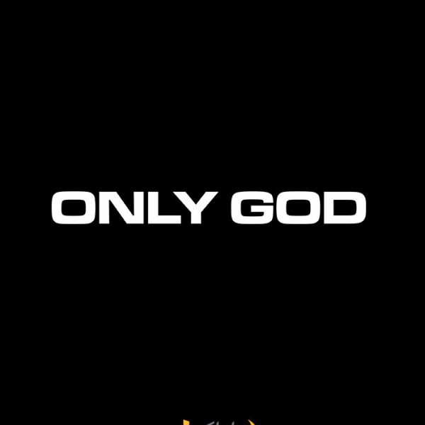 استیکر ONLY GOD سفید