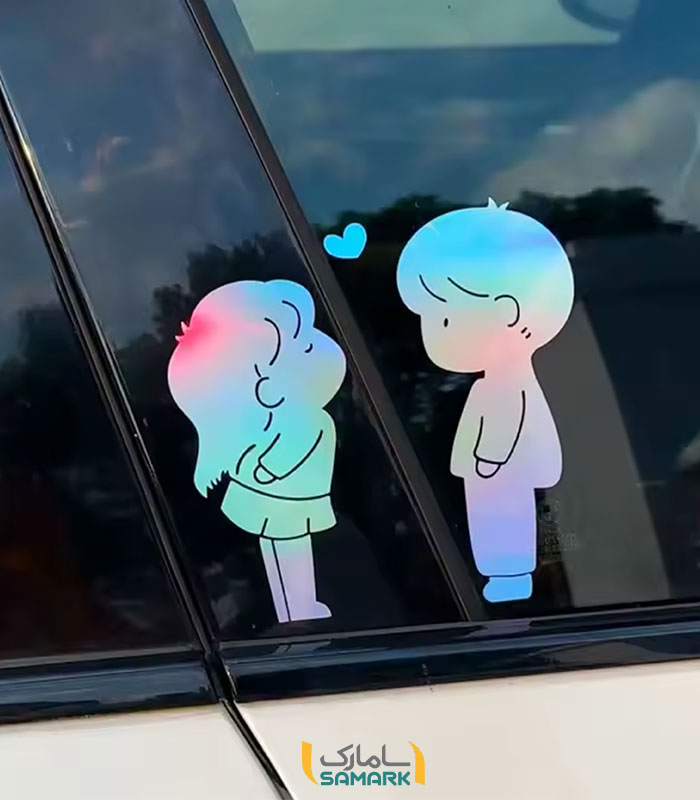 استیکر کیوت LOVE روی ماشین