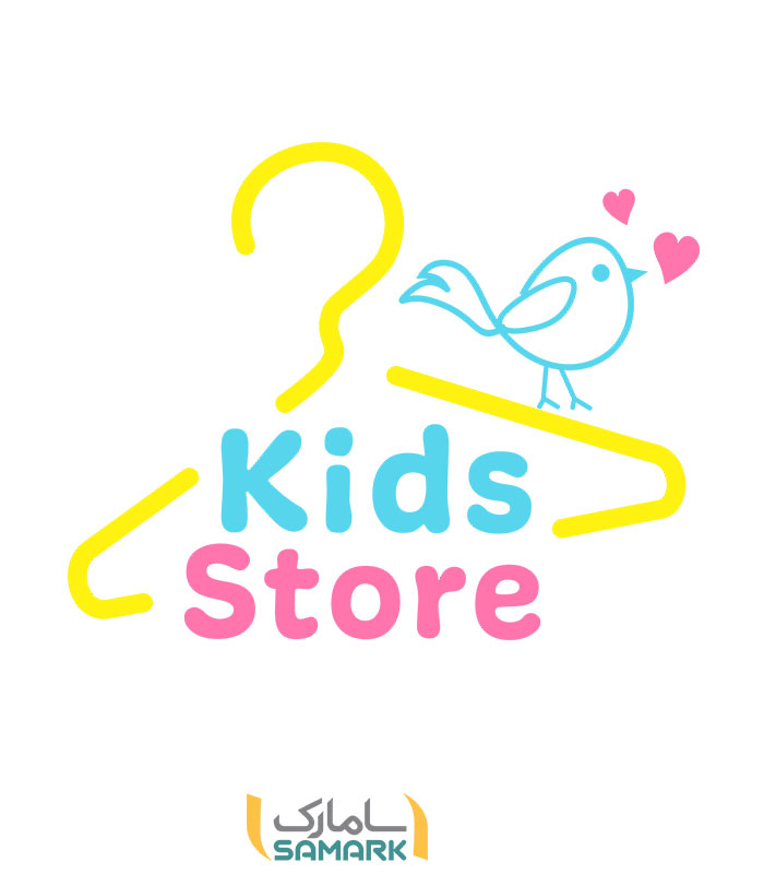 استیکر ویترین لباس کودک kids store