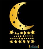 استیکر اتاق کودک طرح ماه و ستاره