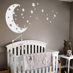 استیکر اتاق کودک طرح ماه و ستاره