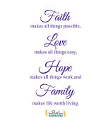 استیکر کلمات طلایی زندگی (ایمان، عشق، امید، خانواده)