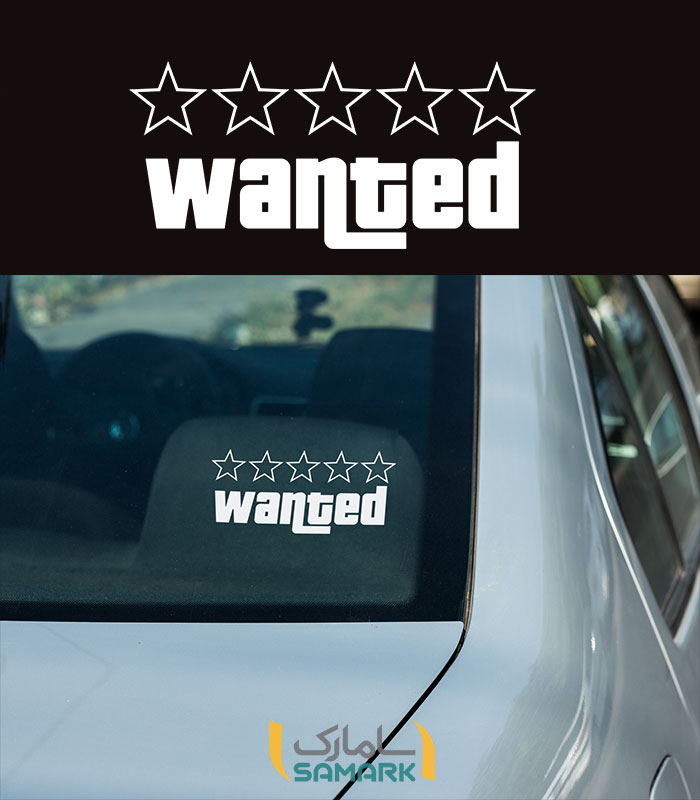 استیکر wanted برای جاده های بی قانون