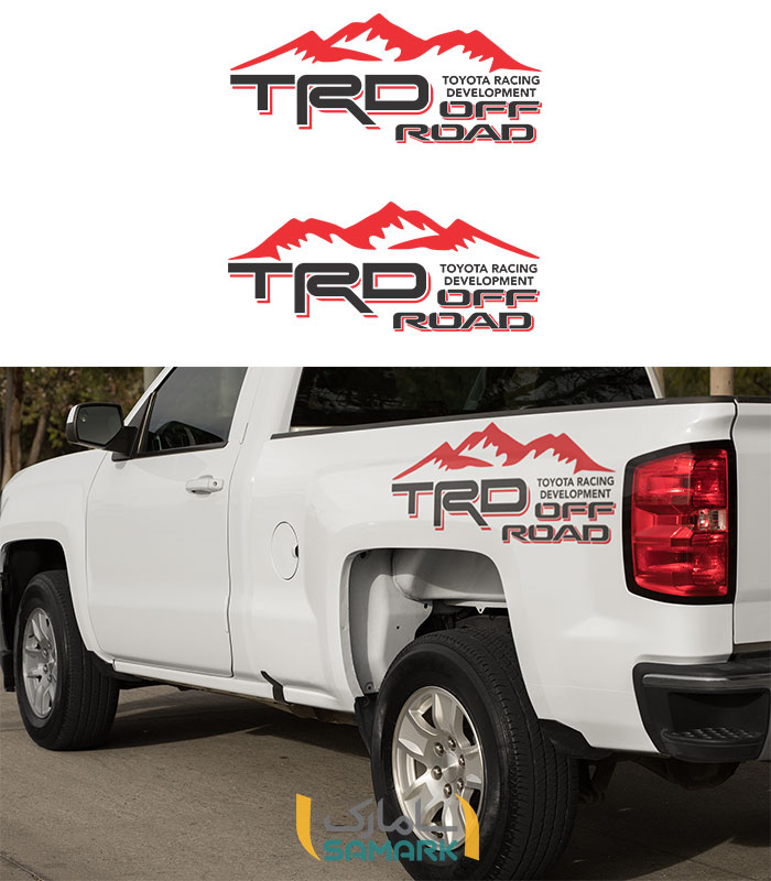 استیکر ماشین trd offroad-2 (بسته دو عددی)