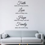 استیکر کلمات طلایی زندگی (ایمان، عشق، امید، خانواده)