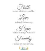 استیکر کلمات طلایی زندگی (ایمان، عشق، امید، خانواده)