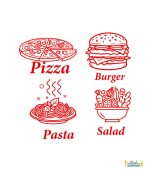 استیکر فست فود 1