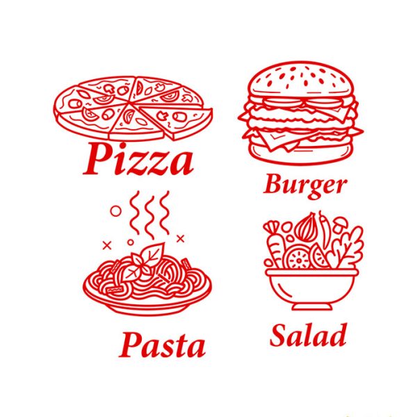 استیکر فست فود 1