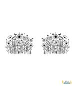 برچسب شیشه در ماشین طرح گل