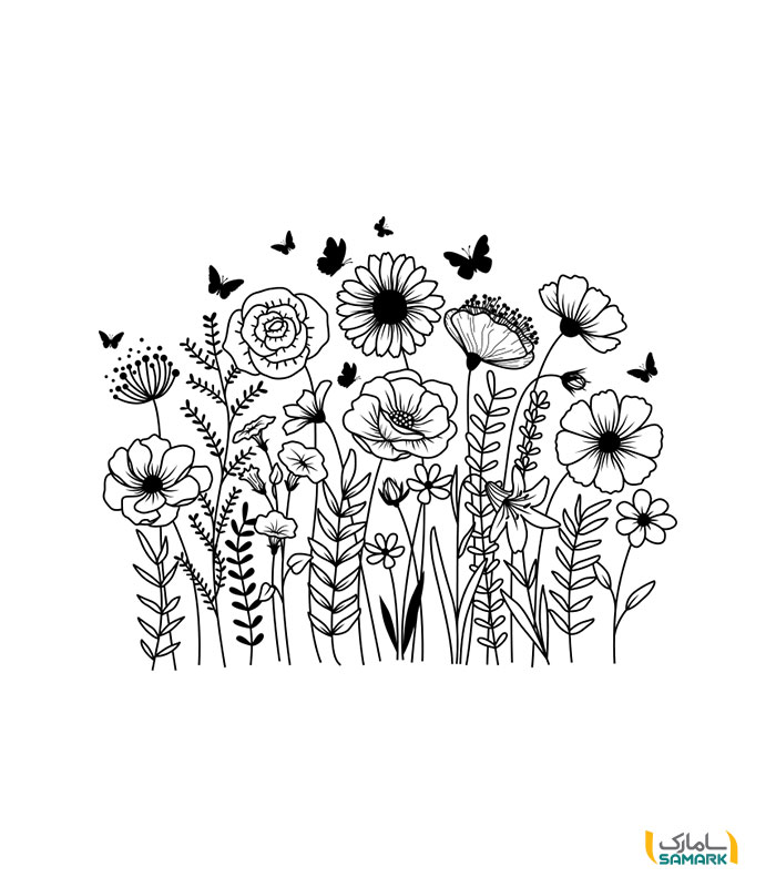 برچسب شیشه در ماشین طرح گل