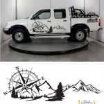 برچسب ماشین آفرودی قطب نما و کوه