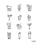 استیکر کافه طرح نوشیدنی