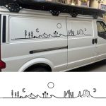 استیکر کمپر طرح سفر در بیابان‎