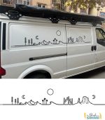 استیکر کمپر طرح سفر در بیابان‎