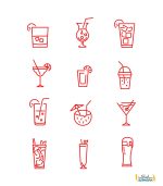 استیکر کافه طرح نوشیدنی