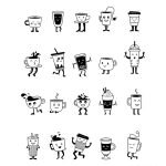 استیکر کافی شاپ طرح فانتزی 2